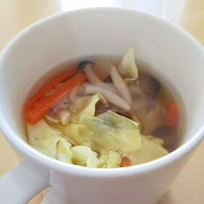 マグカップでレンチン 手抜きコンソメスープ レシピ 作り方 By もちゃ子 楽天レシピ